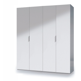 Armadio Guardaroba 4 Ante 180x52x200 MAX Bianco Lucido
