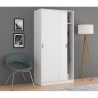 Armadio Guardaroba 2 Ante Scorrevoli 100x50x200 Bianco Opaco Max