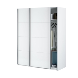 Armadio Guardaroba 2 Ante Scorrevoli 150x60x200 Bianco Opaco Morgan