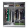Armadio Guardaroba 2 Ante Scorrevoli 150x60x200 Bianco Opaco Morgan