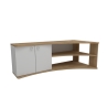 Mobile TV Ad Angolo Design Curvo Con 2 Ante Doris Rovere E Bianco