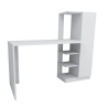 Scrivania Libreria 150x55x120H Con Anta Laterale Ryan Bianca