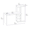 Scrivania Libreria 150x55x120H Con Anta Laterale Ryan Bianca