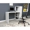 Scrivania Libreria 150x55x120H Con Anta Laterale Ryan Bianca