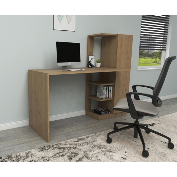 Scrivania Libreria 150x55x120H Con Anta Laterale Ryan Rovere