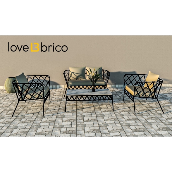 Grès porcellanato 34 x 34 cm effetto pietra Corte Beige Ceramiche San Nicola