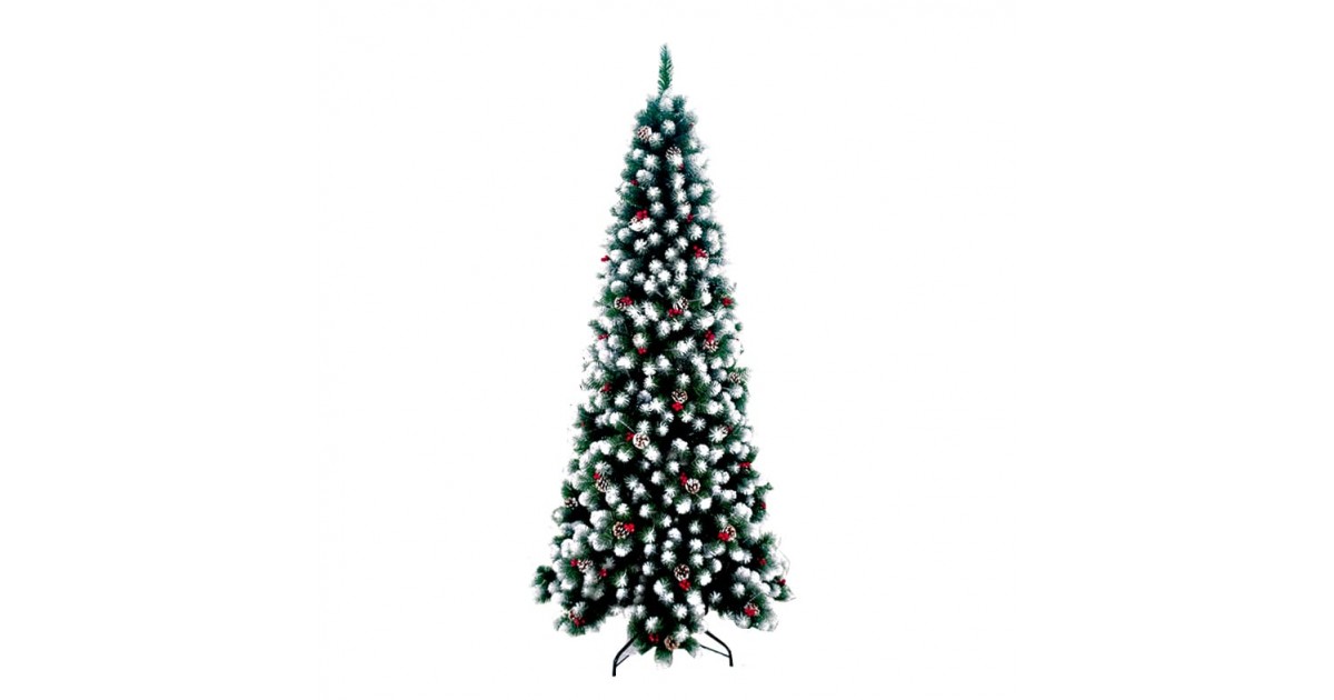 Albero Di Natale 200 Cm Albero di Natale abete artificiale decorato altezza 210 cm Parigi 895 rami