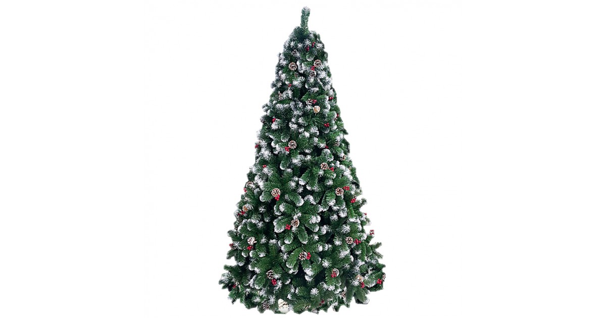 Albero Di Natale 200 Cm Albero di Natale abete artificiale decorato altezza 210 cm Cortina 1280