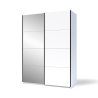 Guardaroba 2 Ante Scorrevoli Con Specchio 150x58x204 Cm Smart Bianco
