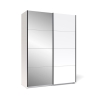 Guardaroba 2 Ante Scorrevoli Con Specchio 150x58x204 Cm Smart Bianco