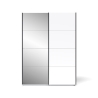 Guardaroba 2 Ante Scorrevoli Con Specchio 150x58x204 Cm Smart Bianco
