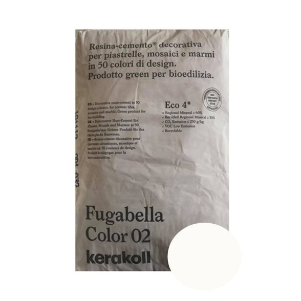 Fugabella Color 02 20 kg fugante bianco stucco per fughe Kerakoll