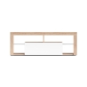 Mobile TV Da Terra 140x35x50 Cm Bianco e Rovere Sonoma HUGO
