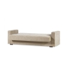 Divano Letto 3 Posti Contenitore 212x80x87 Tessuto Beige Nora Lumos