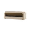 Divano Letto 3 Posti Contenitore 212x80x87 Tessuto Beige Nora Lumos