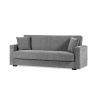 Divano Letto 3 Posti Contenitore 212x80x87 Tessuto Grigio Nora Lumos
