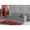 Divano Letto 3 Posti Contenitore 212x80x87 Tessuto Grigio Nora Lumos