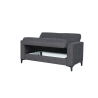 Divano 2 Posti Con Cassettone 152x87x90 Tessuto Grigio Bravo Bacos