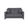 Divano 2 Posti Con Cassettone 152x87x90 Tessuto Grigio Bravo Bacos