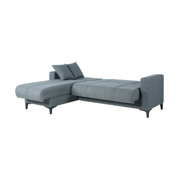 Divano Letto Angolare Reversibile Con Contenitore Bravo Bacos Grigio