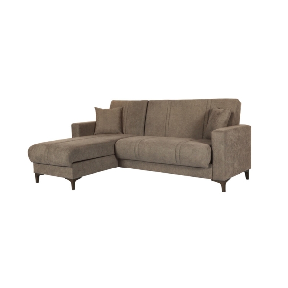 Divano Letto Angolare Reversibile Con Contenitore Bravo Bacos Marrone