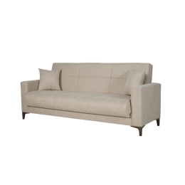 Divano Letto 3 Posti 212x87x90 Con Contenitore Bravo Bacos Beige
