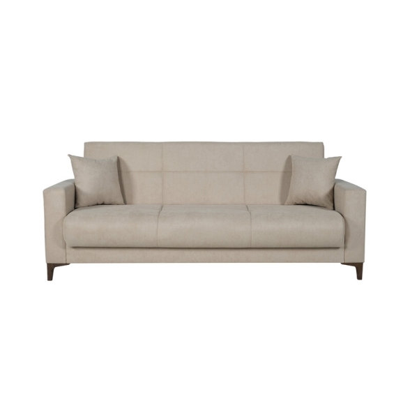 Divano Letto 3 Posti 212x87x90 Con Contenitore Bravo Bacos Beige