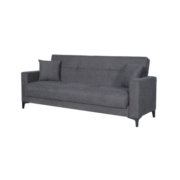 Divano Letto 3 Posti 212x87x90 Con Contenitore Bravo Bacos Grigio
