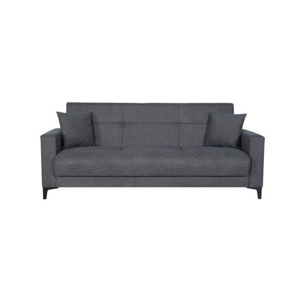 Divano Letto 3 Posti 212x87x90 Con Contenitore Bravo Bacos Grigio