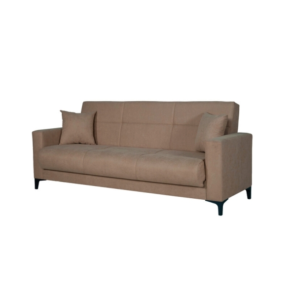 Divano Letto 3 Posti 212x87x90 Con Contenitore Bravo Bacos Marrone