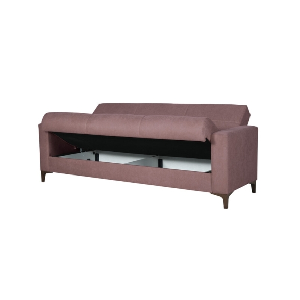 Divano Letto 3 Posti 212x87x90 Con Contenitore Bravo Bacos Viola