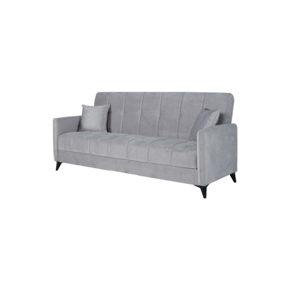 Divano Letto 3 Posti 211x92x98 Con Vano Contenitore Santi Bacos Grigio