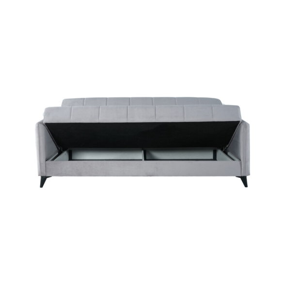 Divano Letto 3 Posti 211x92x98 Con Vano Contenitore Santi Bacos Grigio