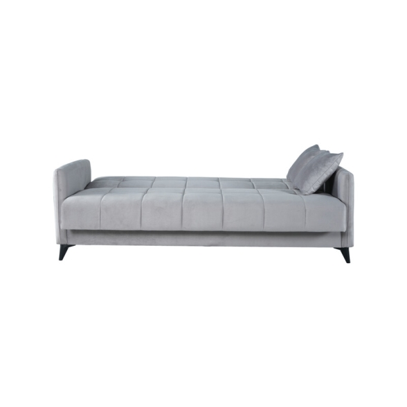 Divano Letto 3 Posti 211x92x98 Con Vano Contenitore Santi Bacos Grigio