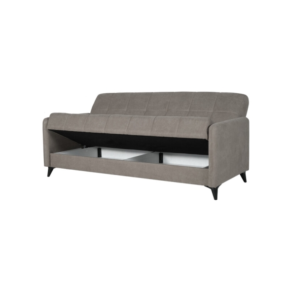 Divano Letto 3 Posti 211x92x98 Vano Contenitore Santi Bacos Tortora