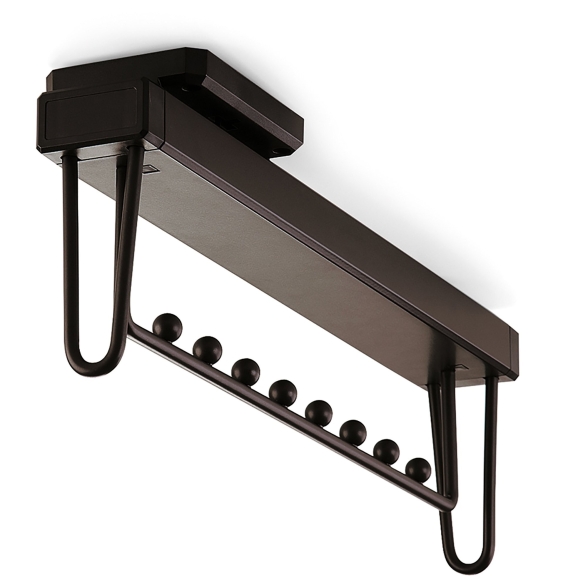 Appendiabiti marrone estraibile in alluminio da 45 cm per armadi