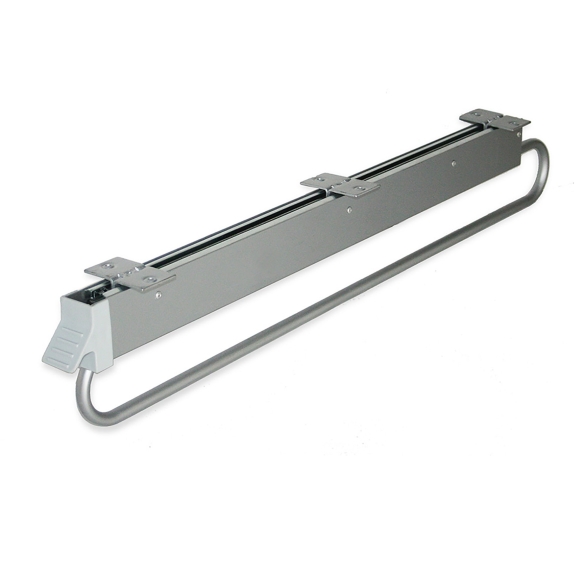 Appendiabiti grigio estraibile in alluminio da 80 cm per armadi