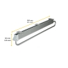 Appendiabiti grigio estraibile in alluminio da 80 cm per armadi