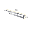 Appendiabiti grigio estraibile in alluminio da 35 cm per armadi