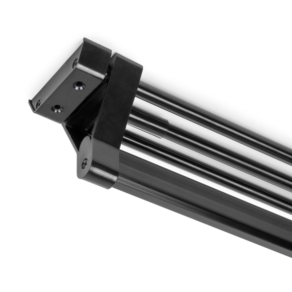 Appendiabiti nero estraibile in alluminio da 35 cm per armadi
