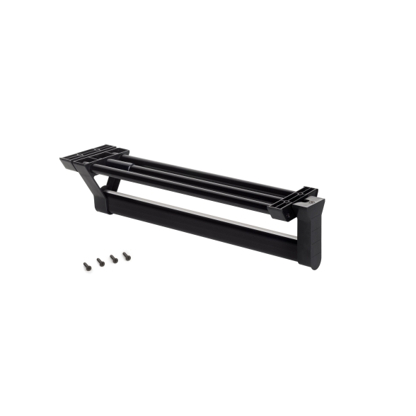 Appendiabiti nero estraibile in alluminio da 35 cm per armadi