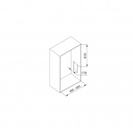 Appendiabiti regolabile per armadio 45 - 60 cm Cromato in Acciaio e Tecnoplastica