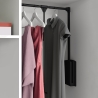 Appendiabiti regolabile per armadio da 45 a 60 cm nero
