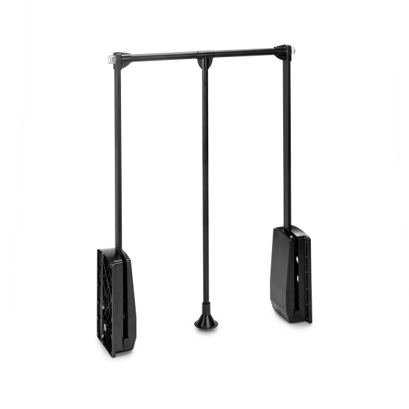 Appendiabiti regolabile per armadio da 45 a 60 cm nero