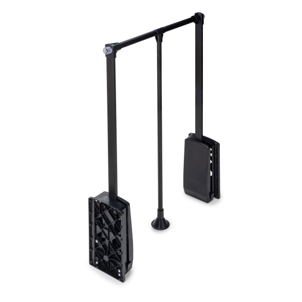 Appendiabiti regolabile per armadio da 45 a 60 cm nero