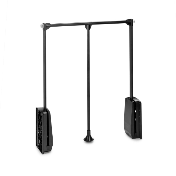 Appendiabiti regolabile per armadio da 60 a 83 cm nero 
