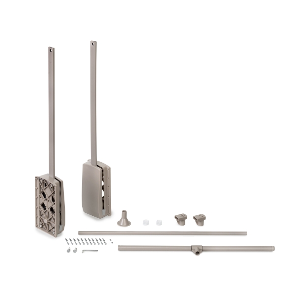 Appendiabiti regolabile per armadio da 83 a 115 cm grigio pietra