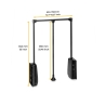 Appendiabiti regolabile per armadio da 83 a 115 cm moka