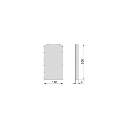 Spessore laterale per appendiabiti regolabili da armadio colore grigio