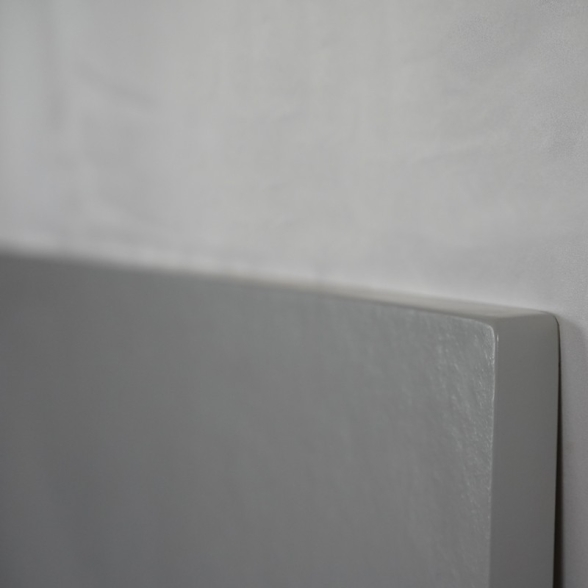 Piatto doccia FLAT 80x120 cm grigio chiaro effetto pietra in mineralmarmo con griglia e piletta sifonata Jonathan